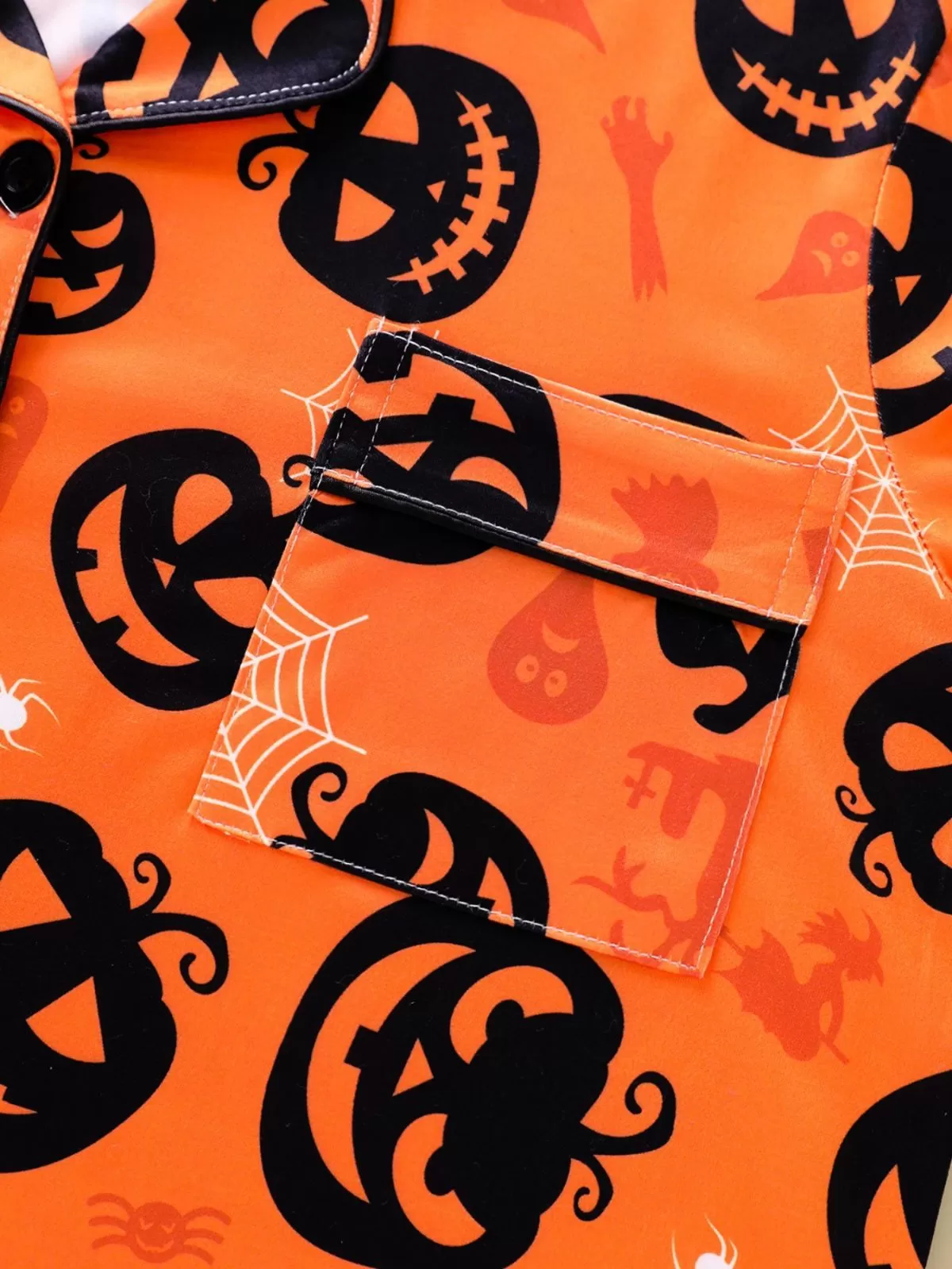 2pcs Halloween Funny Pumpkin Print Pajama Pants Set, 6 of 9