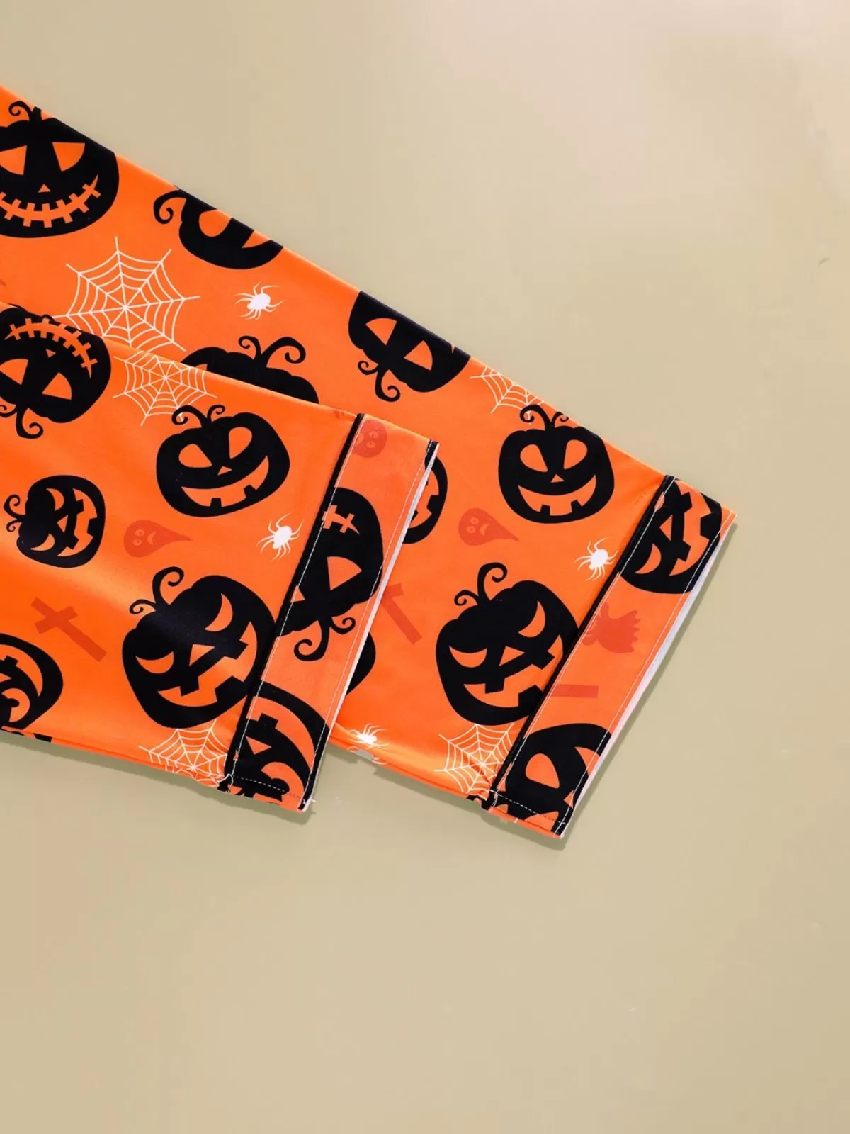 2pcs Halloween Funny Pumpkin Print Pajama Pants Set, 8 of 9