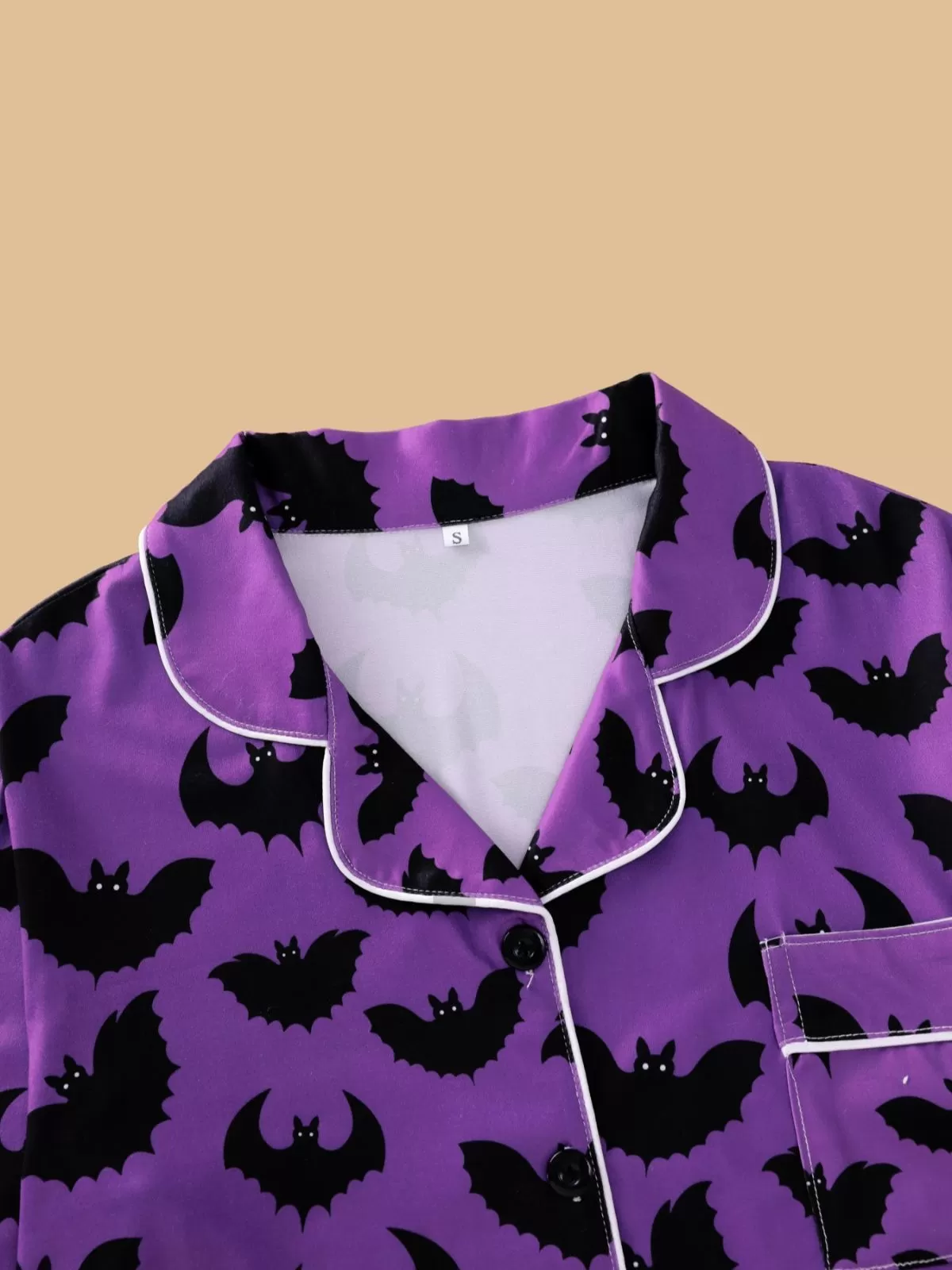 2pcs Halloween Bat Print Pajama Pants Set, 4 of 9