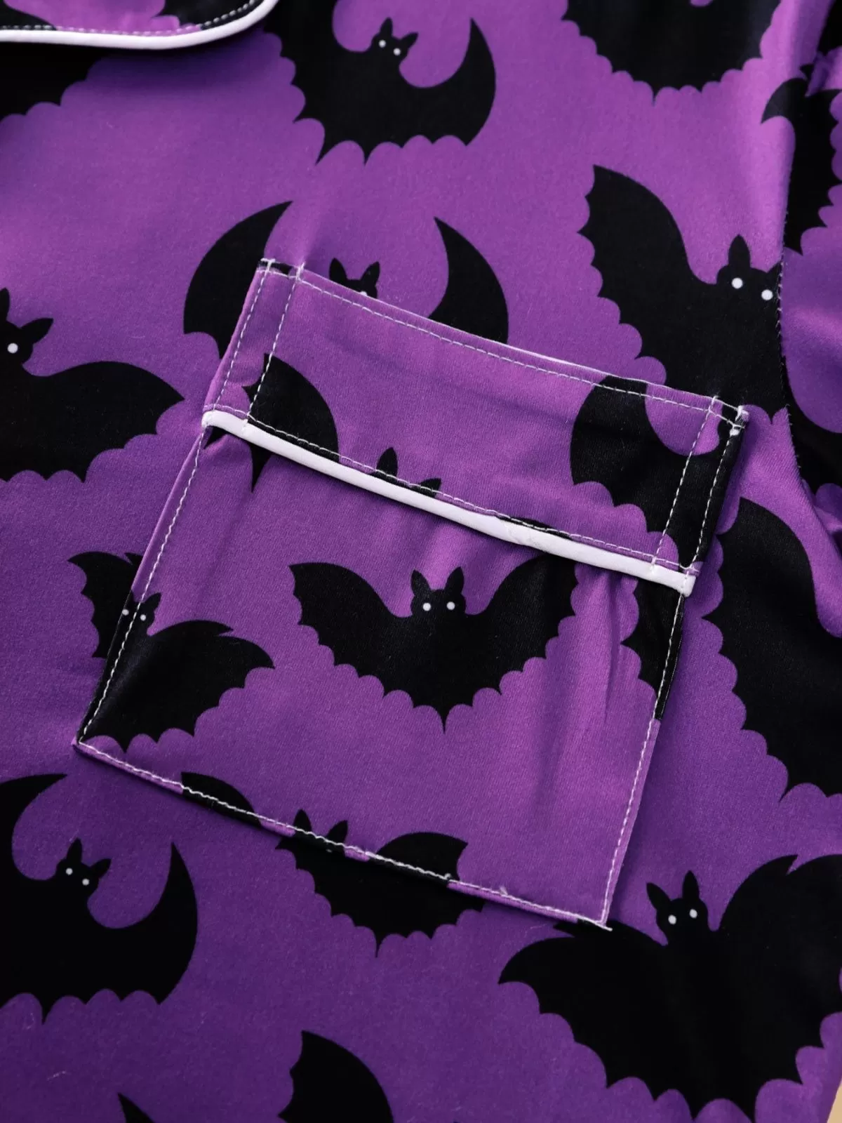 2pcs Halloween Bat Print Pajama Pants Set, 5 of 9