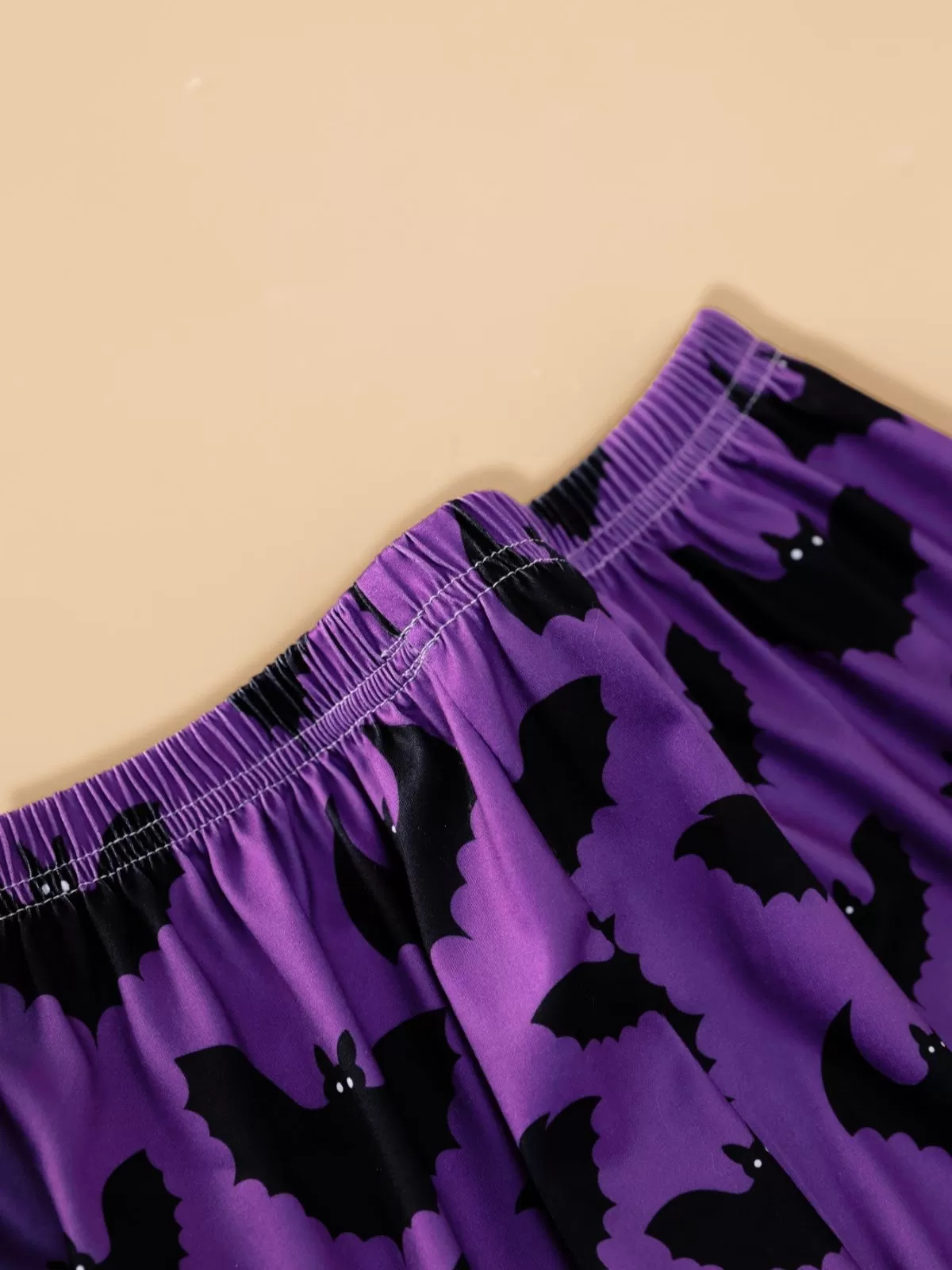 2pcs Halloween Bat Print Pajama Pants Set, 8 of 9