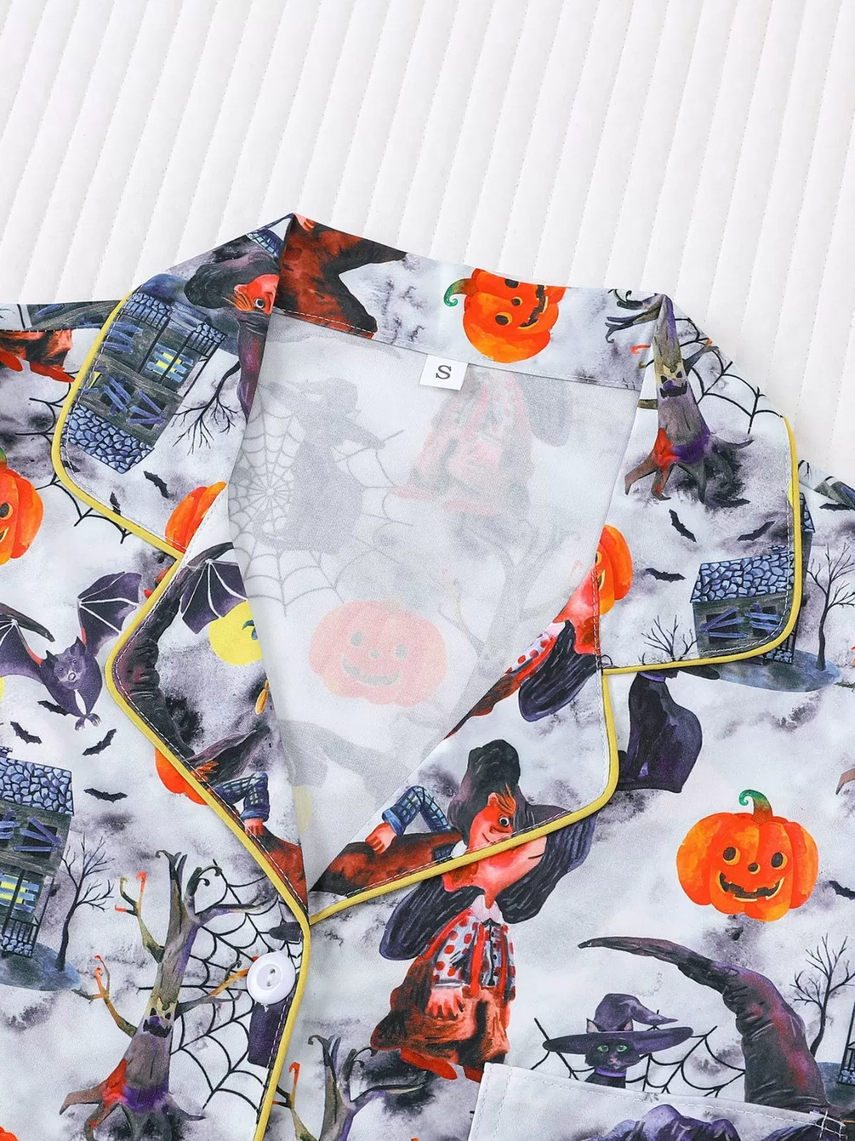 2pcs Halloween Pumpkin Ghost Pajama Pants Set, 4 of 8