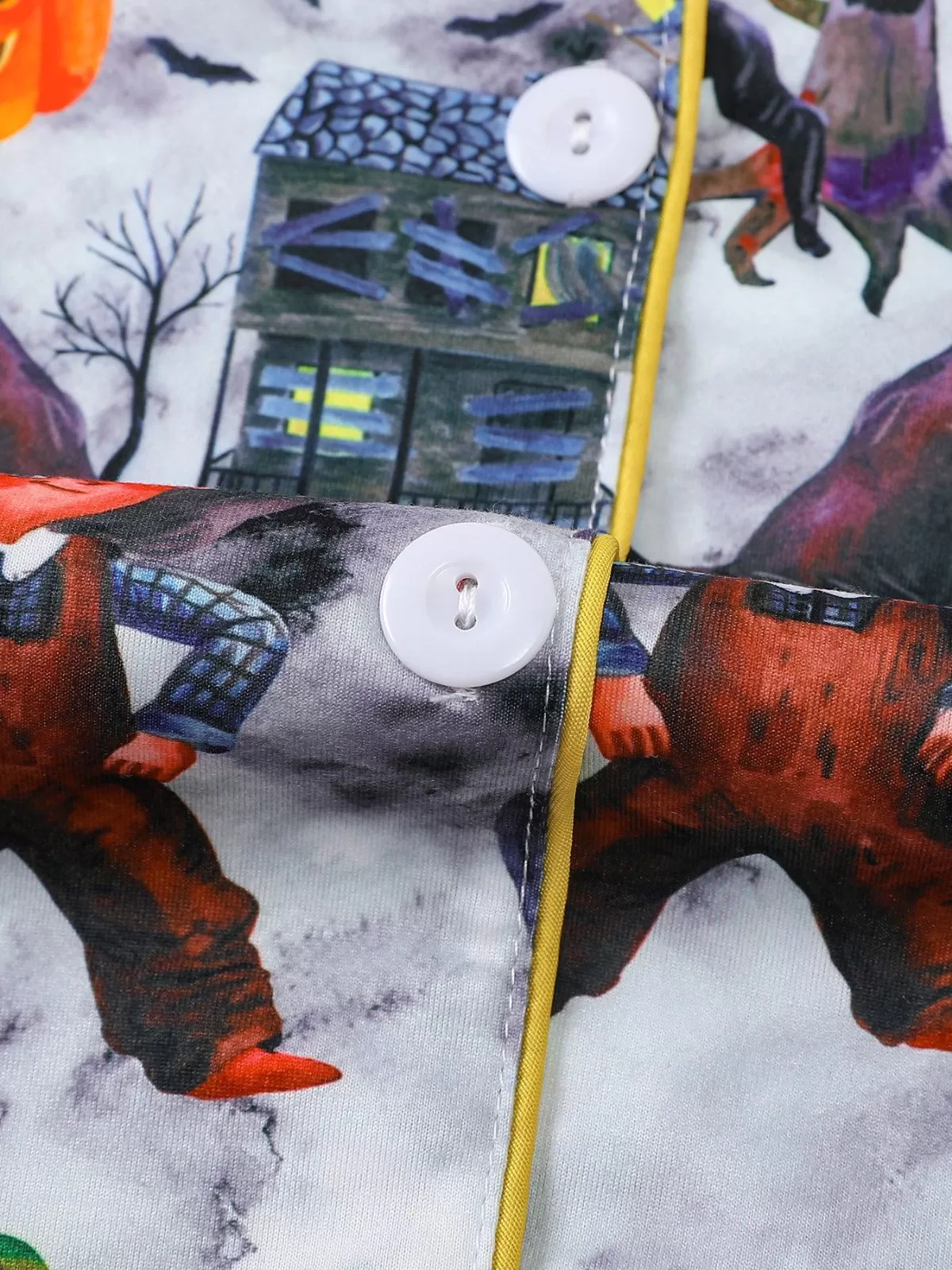 2pcs Halloween Pumpkin Ghost Pajama Pants Set, 6 of 8