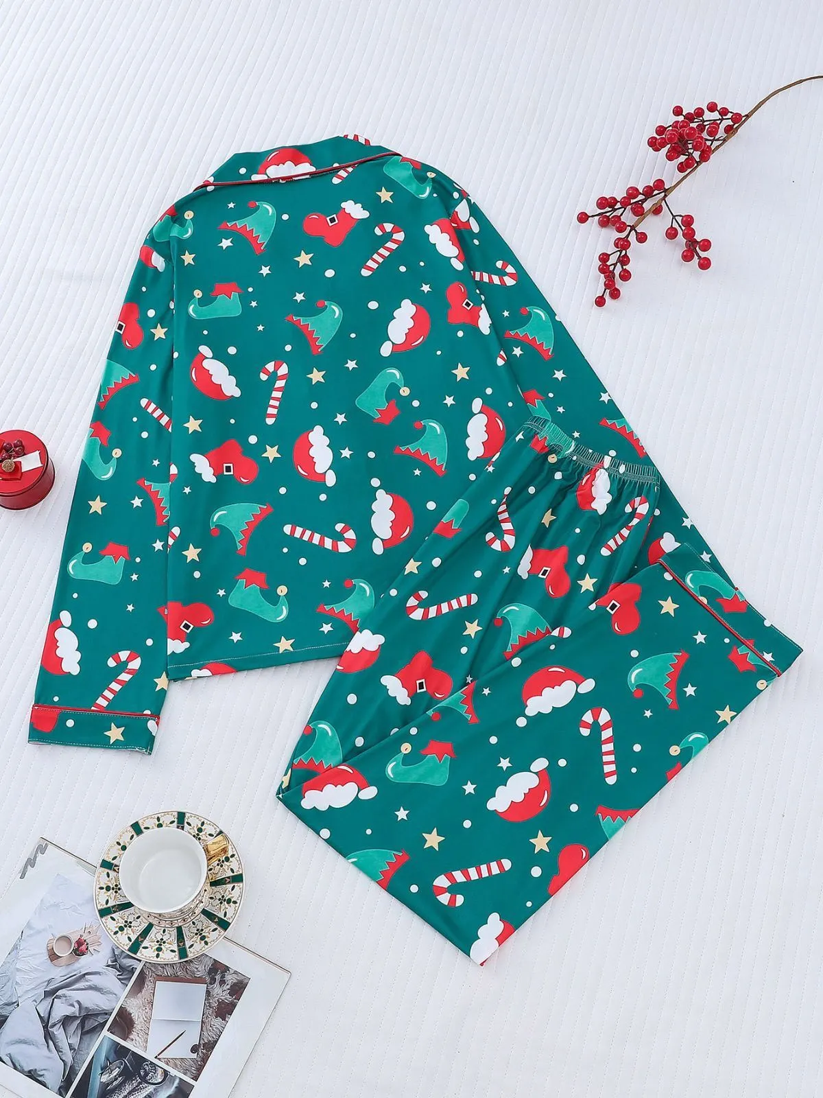 2pcs Christmas Pajama Pants Set, 2 of 8