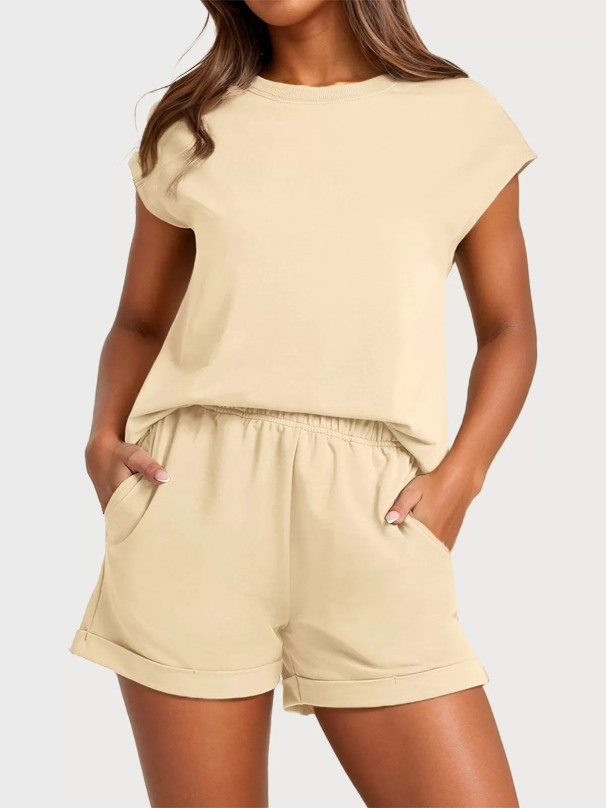 Solid Short Sleeve T-shirt & Solid Shorts, 1 of 6