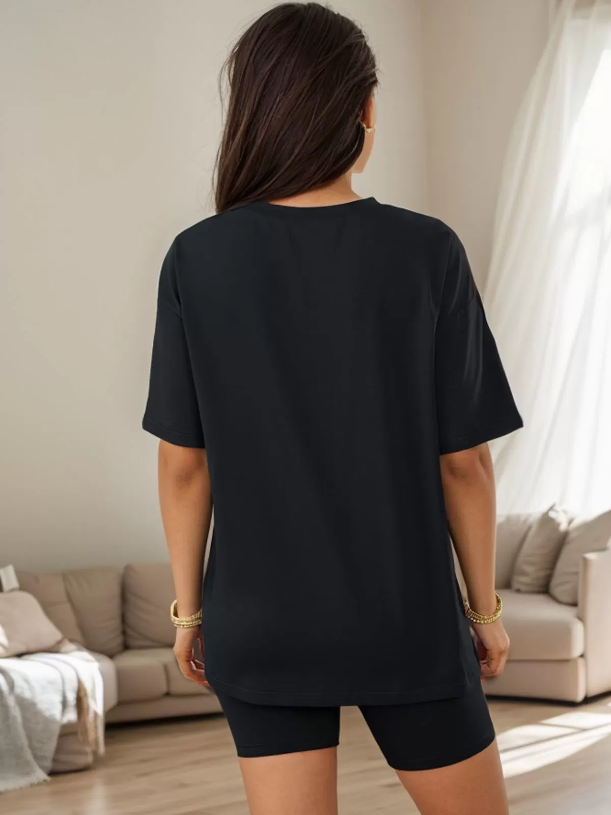 Solid T-shirt & Solid Knit Shorts, 2 of 5