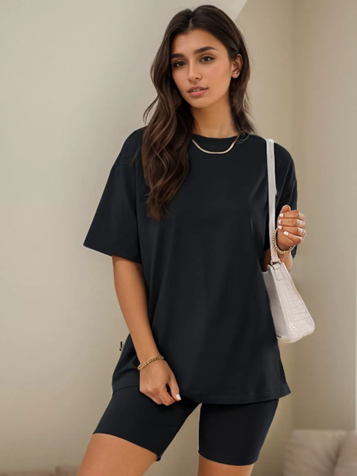 Solid T-shirt & Solid Knit Shorts, 4 of 5