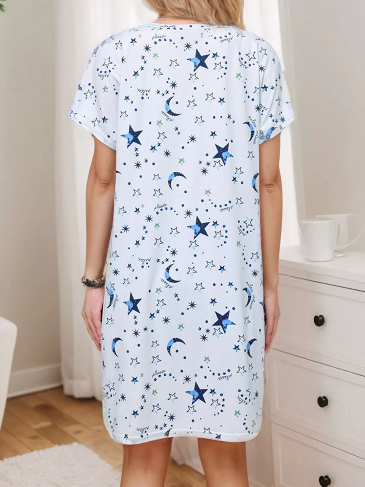 Floral V-neck Knit Shift Dress, 3 of 5