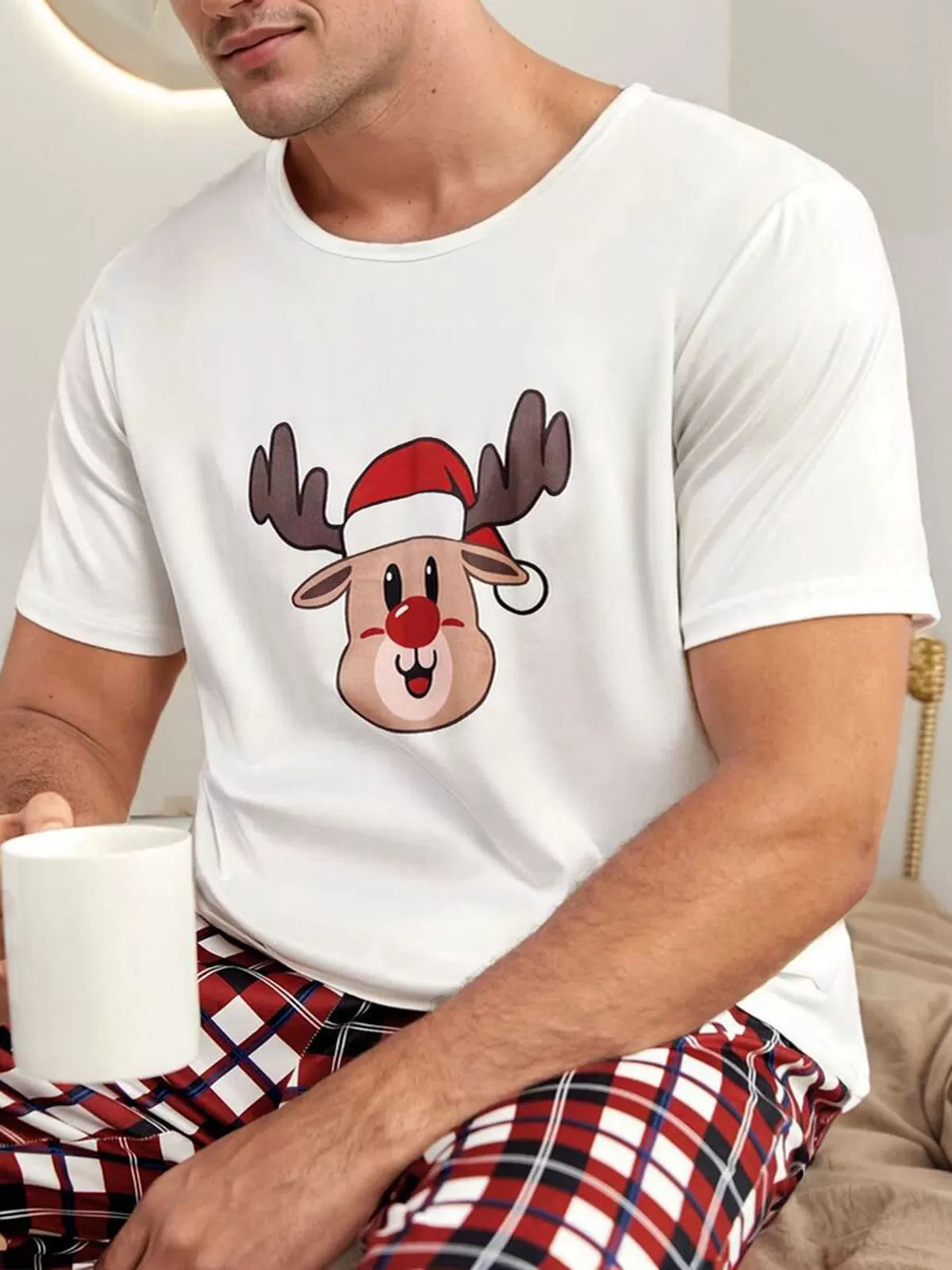 Christmas T-shirt & Scottish Plaid Pants, 4 of 6