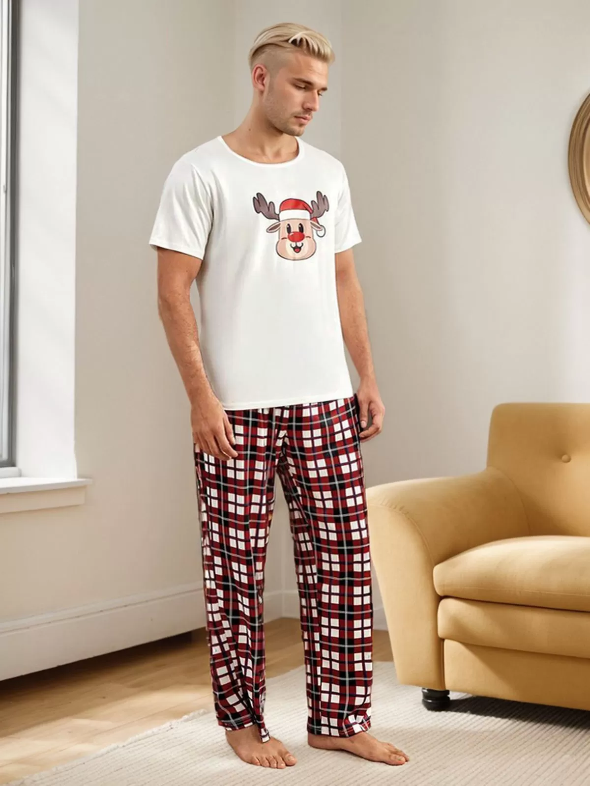 Christmas T-shirt & Scottish Plaid Pants, 5 of 6