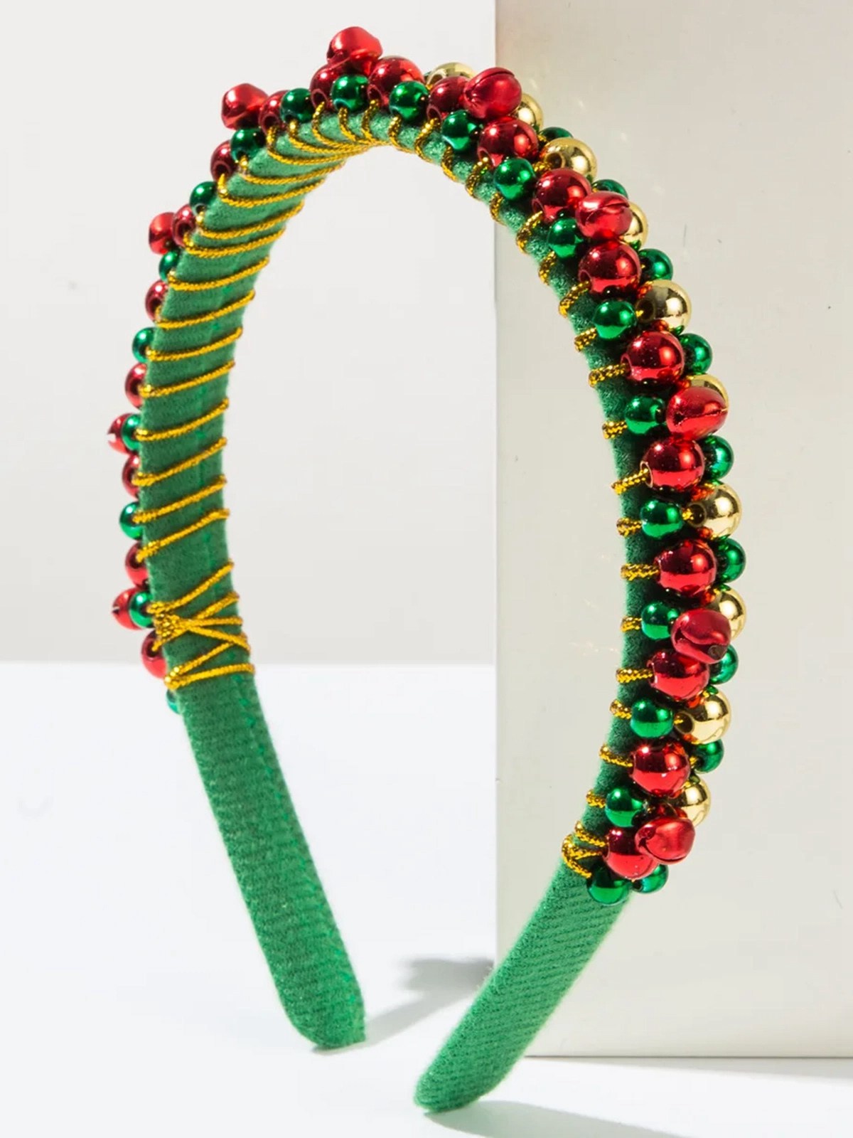 Christmas Colored Bell Beads Headband , 6 of 9