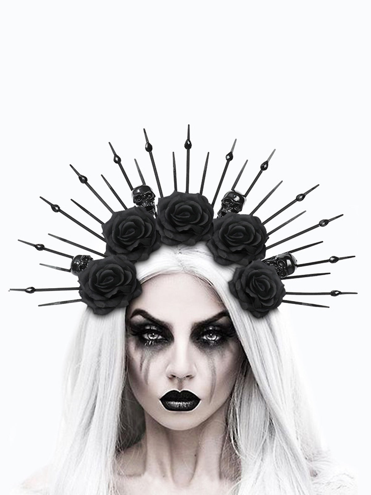 Black Skeleton & Rose Headwear, 2 of 3