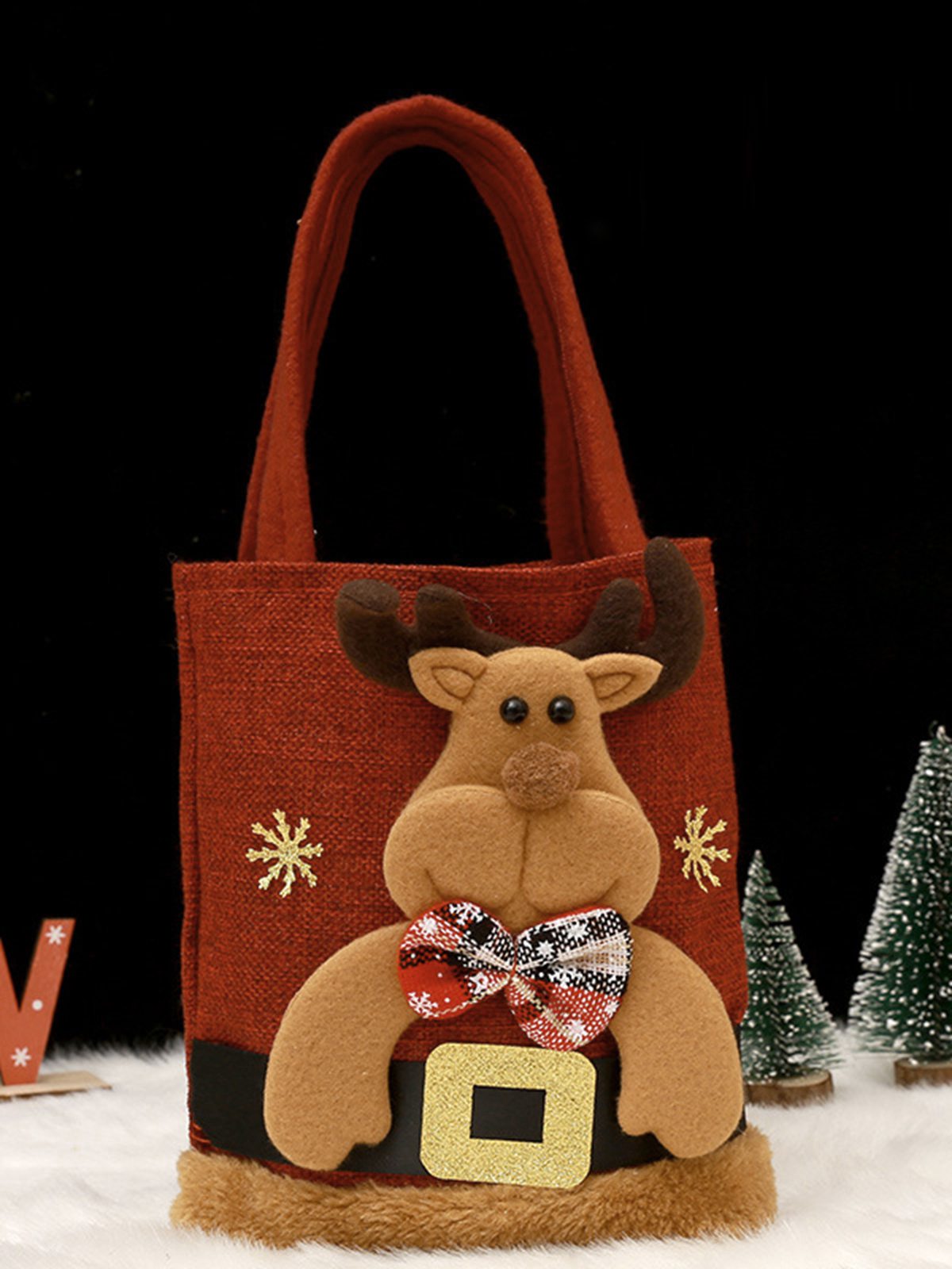 Red Christmas 3D Gift Candy Handbag Santa Claus, 12 of 14