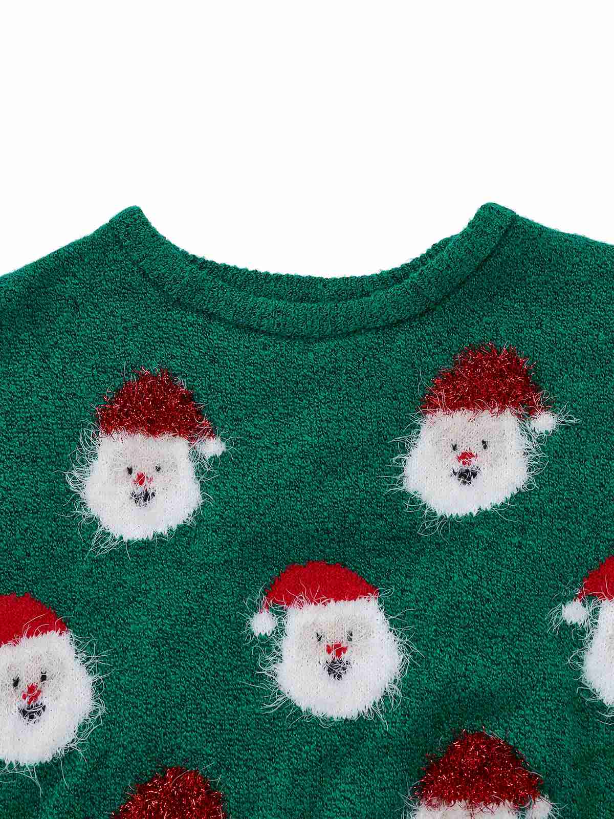 Green Vintage Christmas Santa Claus Sweater Dress , 6 of 6
