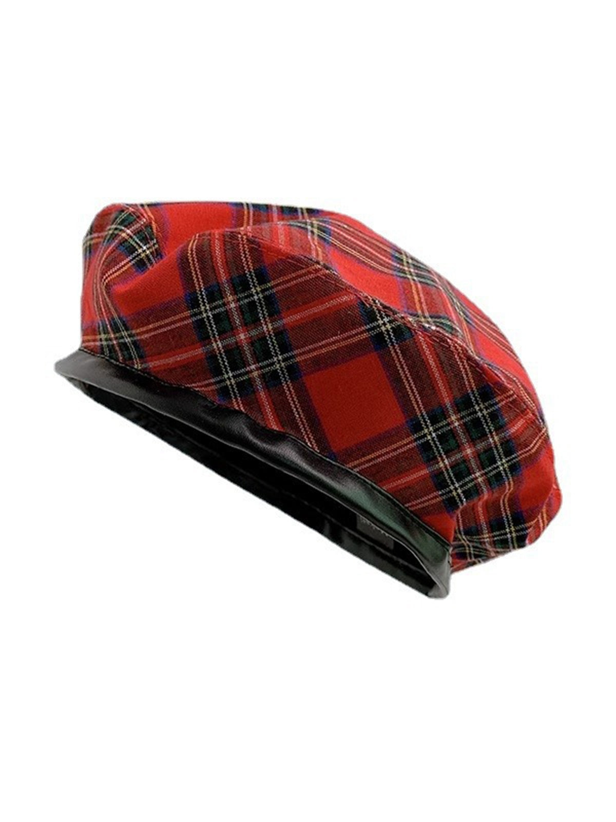 Retro Christmas Scottish Plaid Cotton Berets , 5 of 5