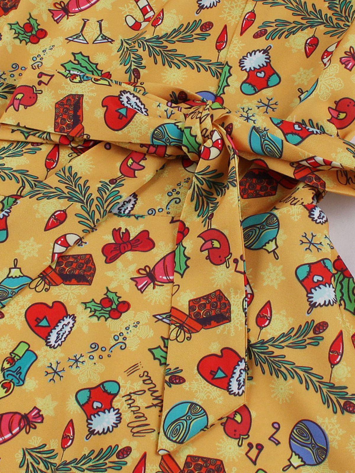 Christmas Square Collar Patchwork Dress, 3 of 3