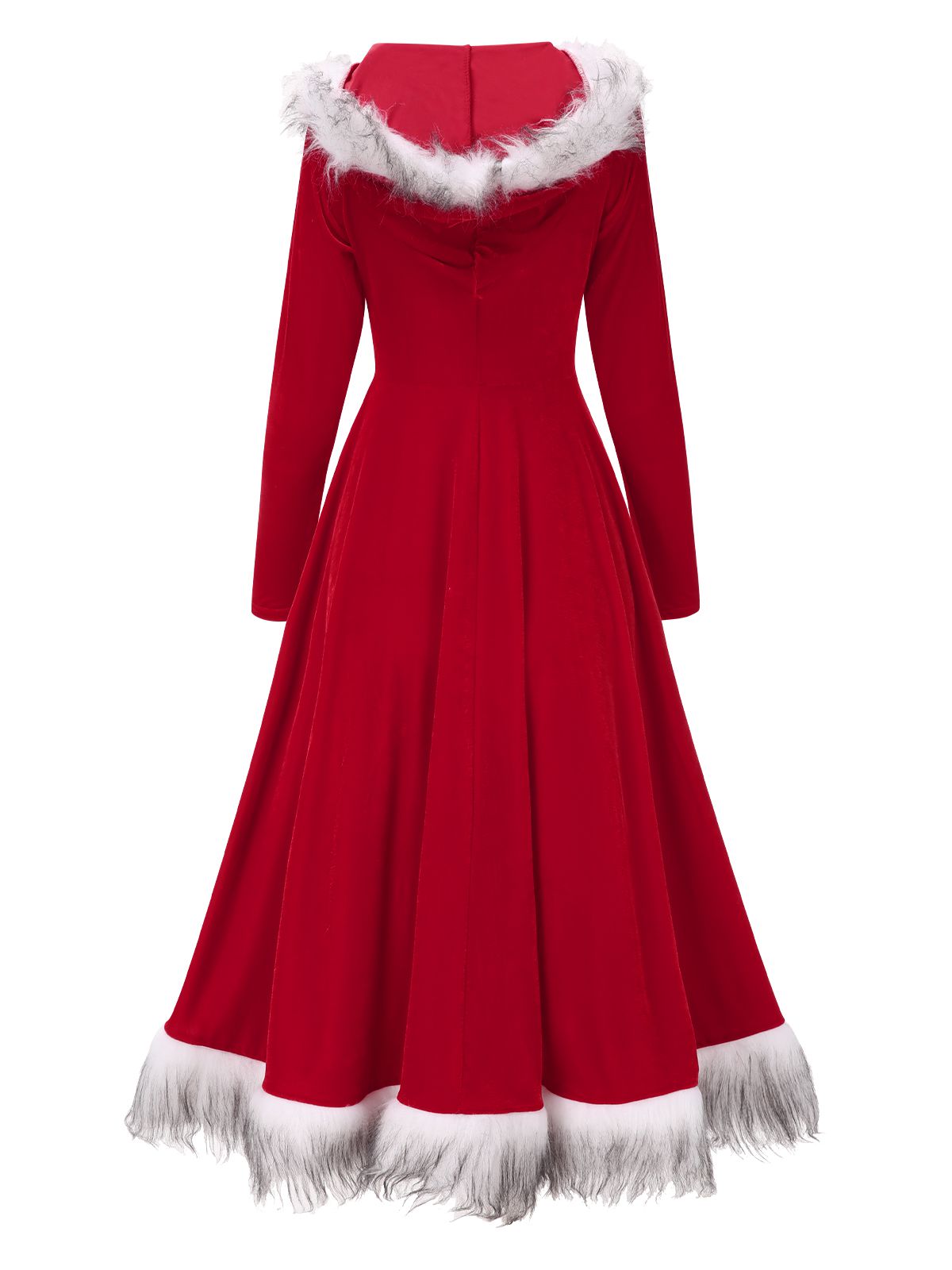 Christmas Fur Hooded Dress, 3 of 4