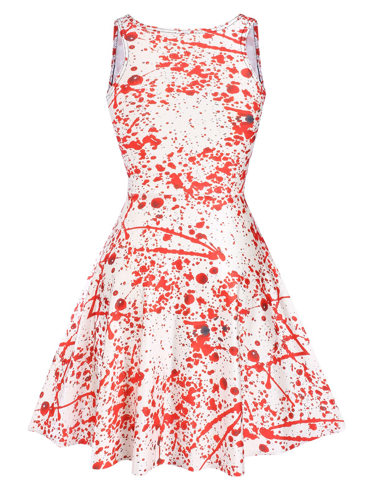 Strap Halloween Blood Print Sleeveless Dress, 3 of 4