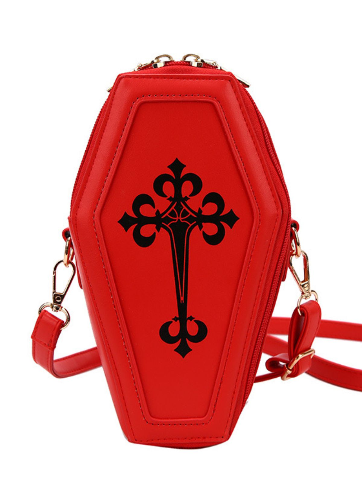 Halloween Latin Cross Coffin Bag , 3 of 4