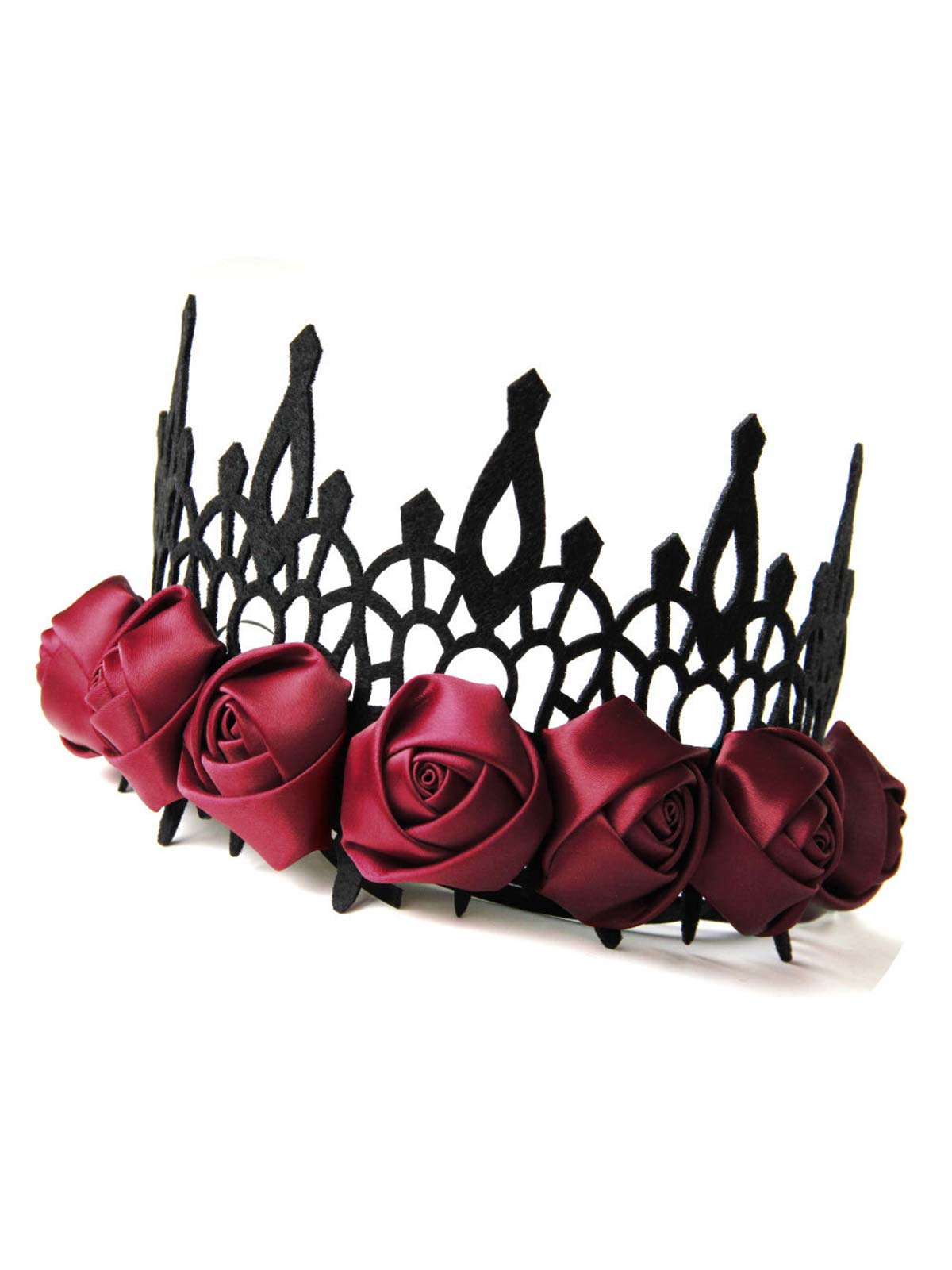 Black & Red Halloween Roses Crown Headband, 2 of 2