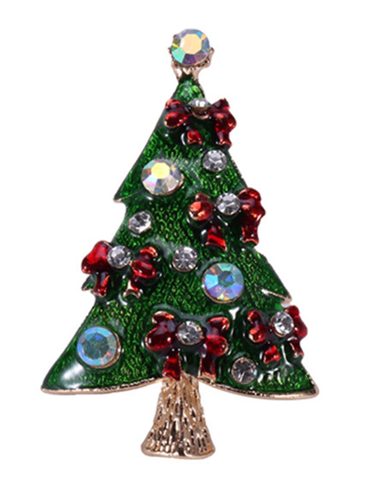 Christmas Trees Rhinestone Brooch, 1 of 1