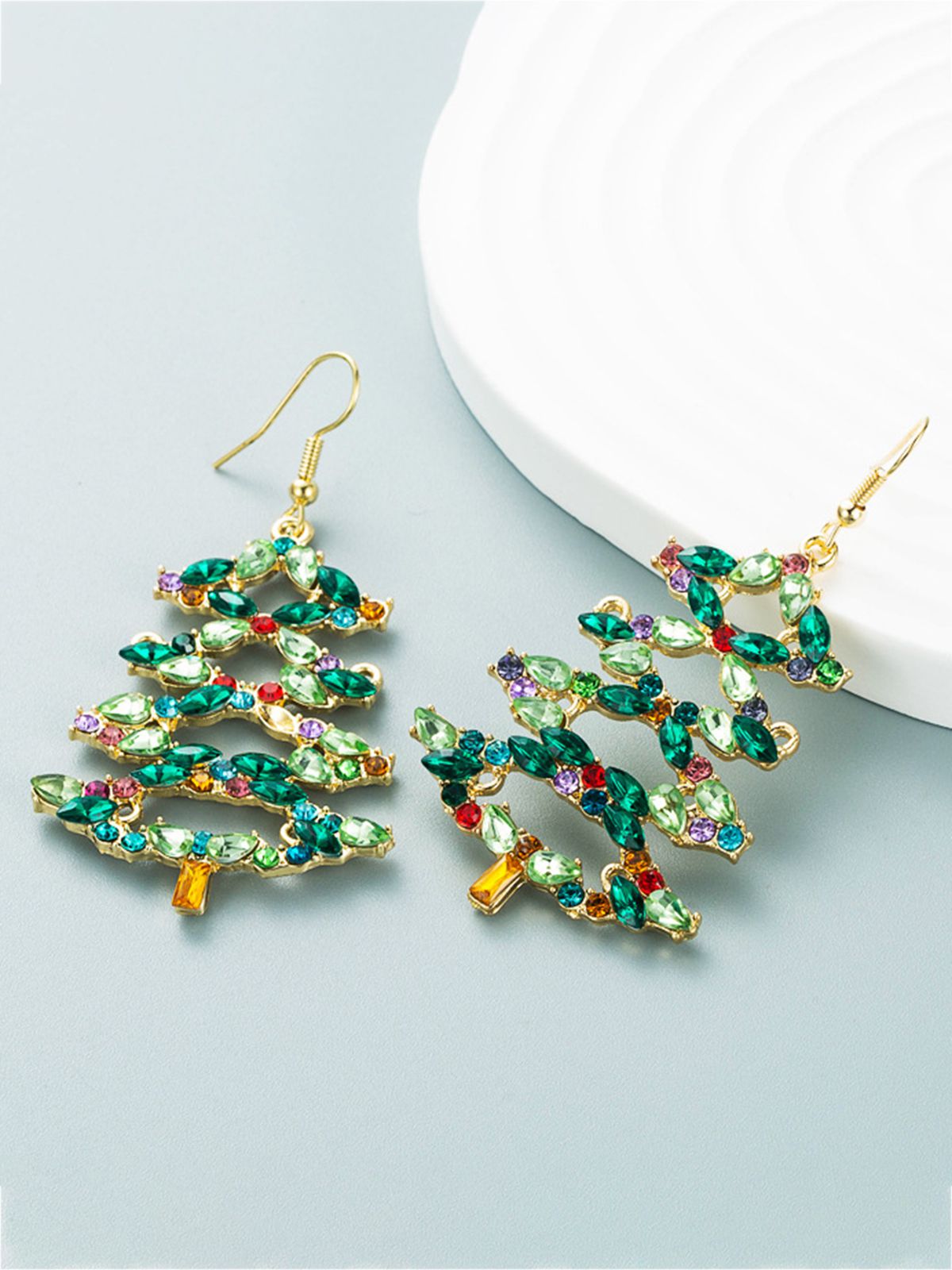  Christmas 1 Pair Tree Alloy Earrings, 2 of 4