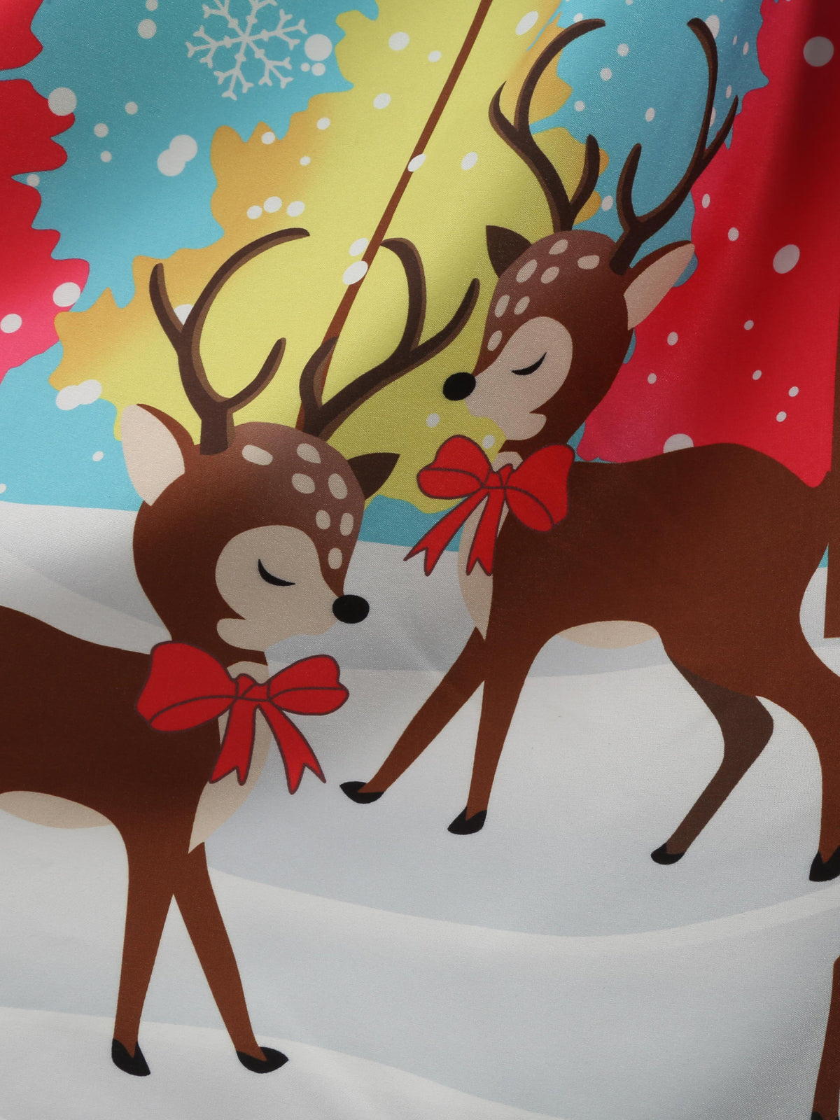 Blue  Christmas Deer Swing Dress , 6 of 8