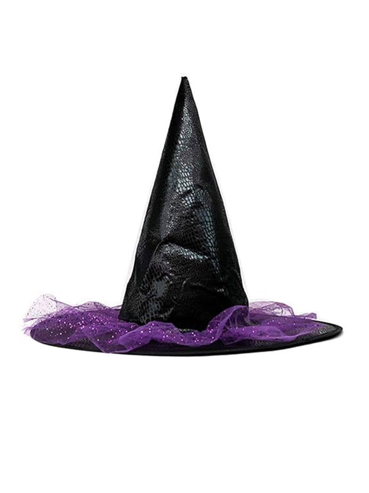 Purple Pointed Halloween Leather Witch Hat, 4 of 4