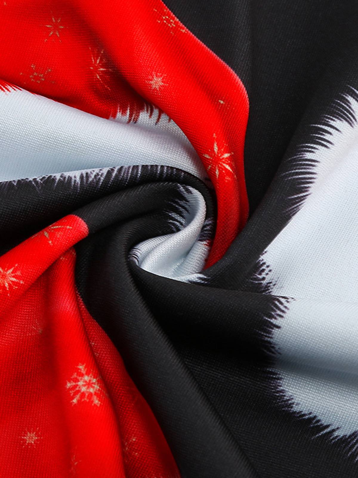 Red 1950s Christmas Santa Hat Patchwork Dress , 4 of 4