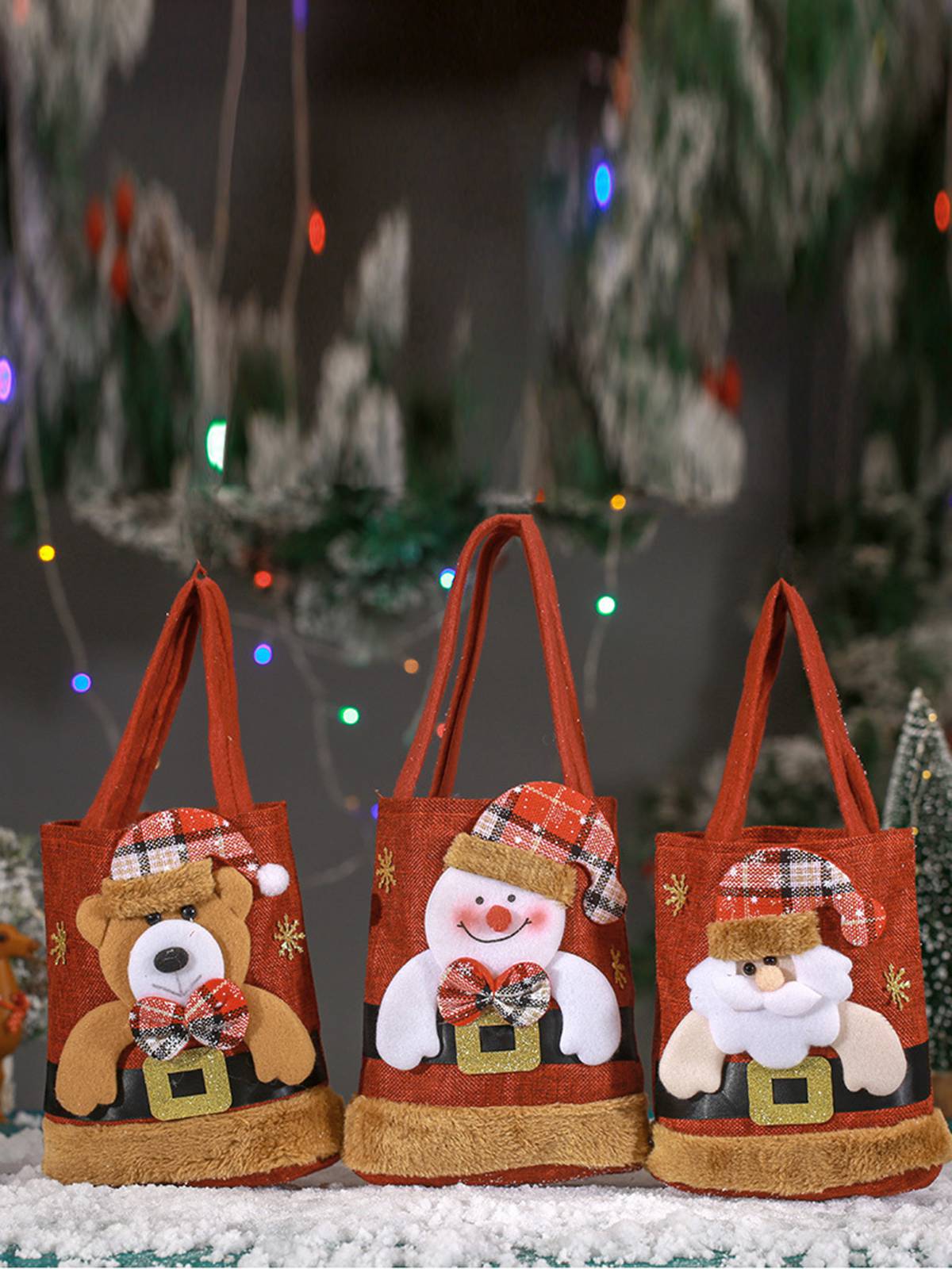 Red Christmas 3D Gift Candy Handbag Santa Claus, 10 of 14