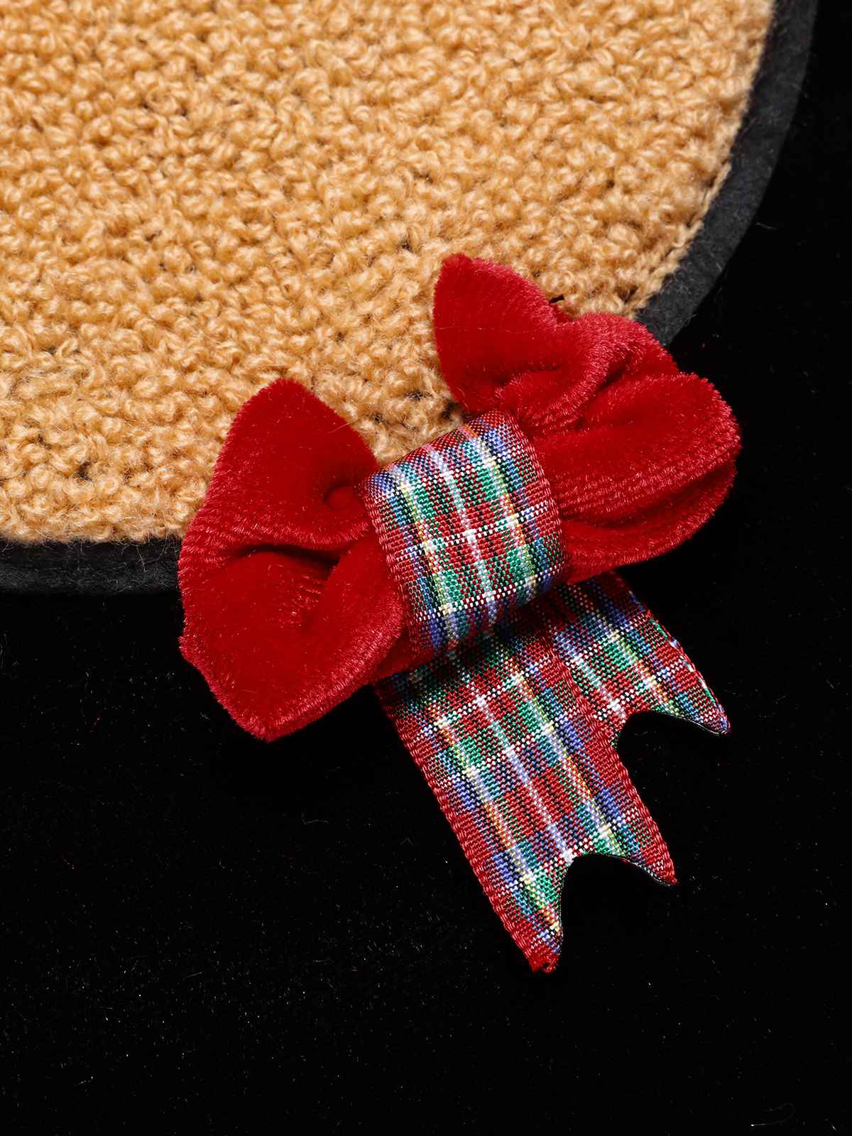 Black 1940s Christmas Elk Plush Velvet Jumpsuit , 5 of 7