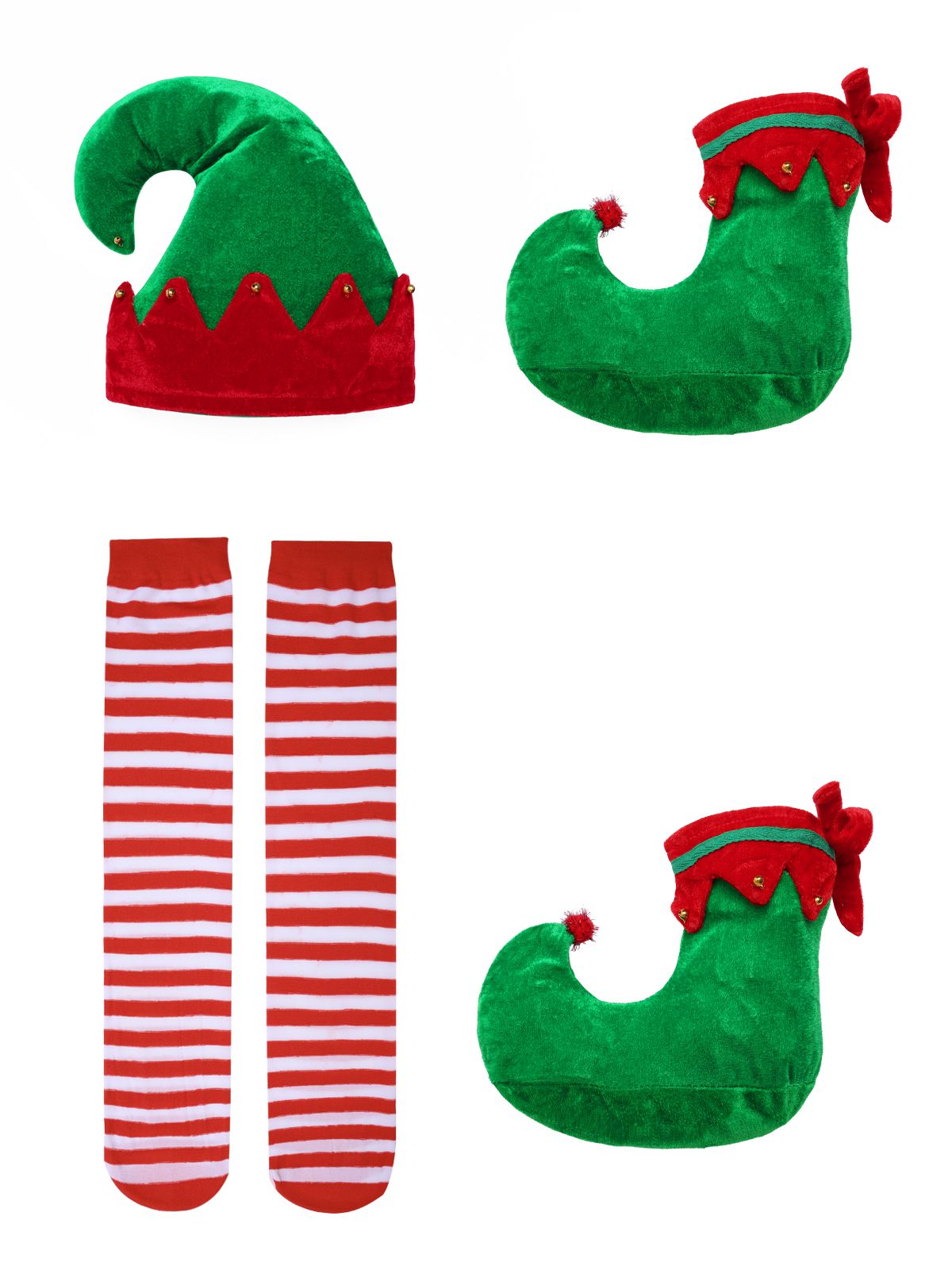 Christmas Elf Costume Dress Set, 4 of 5