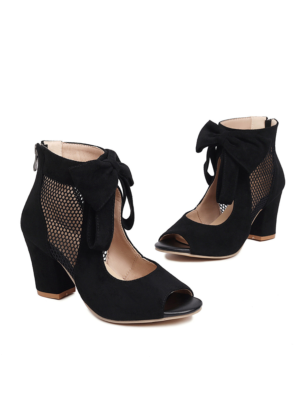 Fish Mouth Bow High Heeled Sandals , 3 of 5