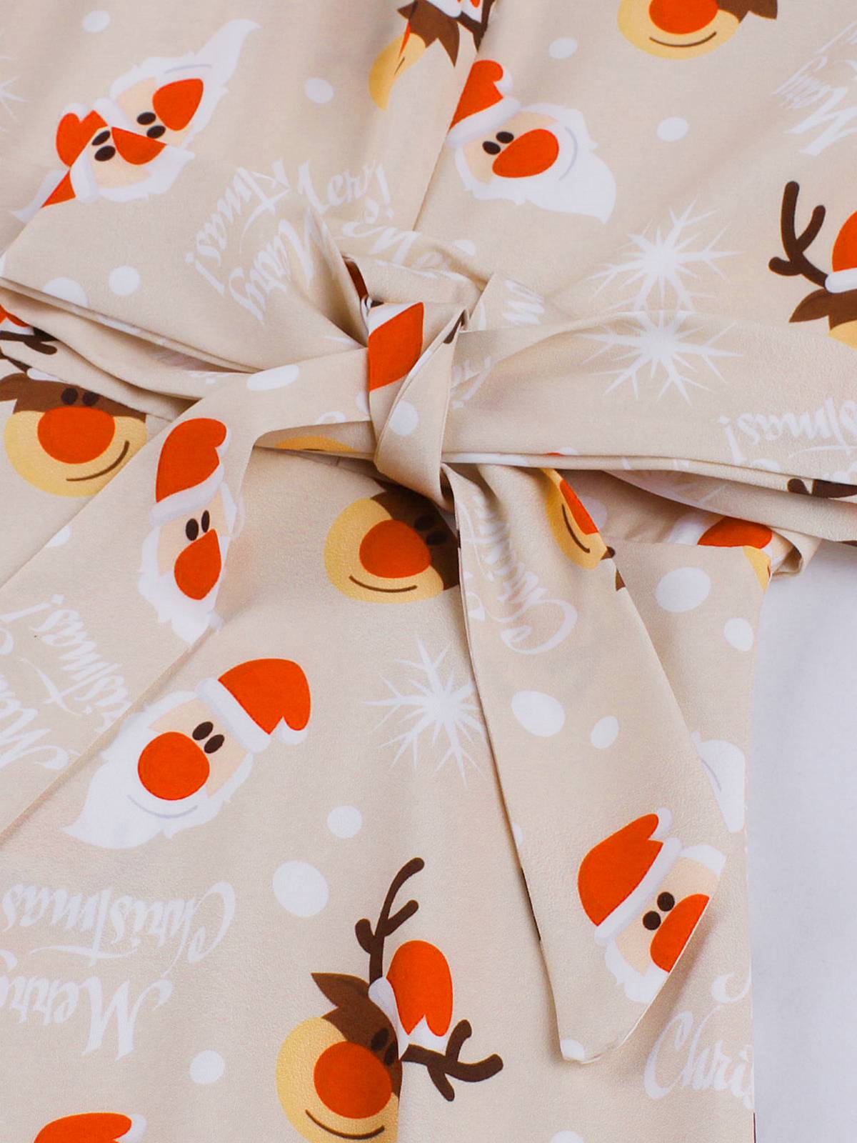 Christmas Santa & Elk Print Swing Dress, 4 of 10