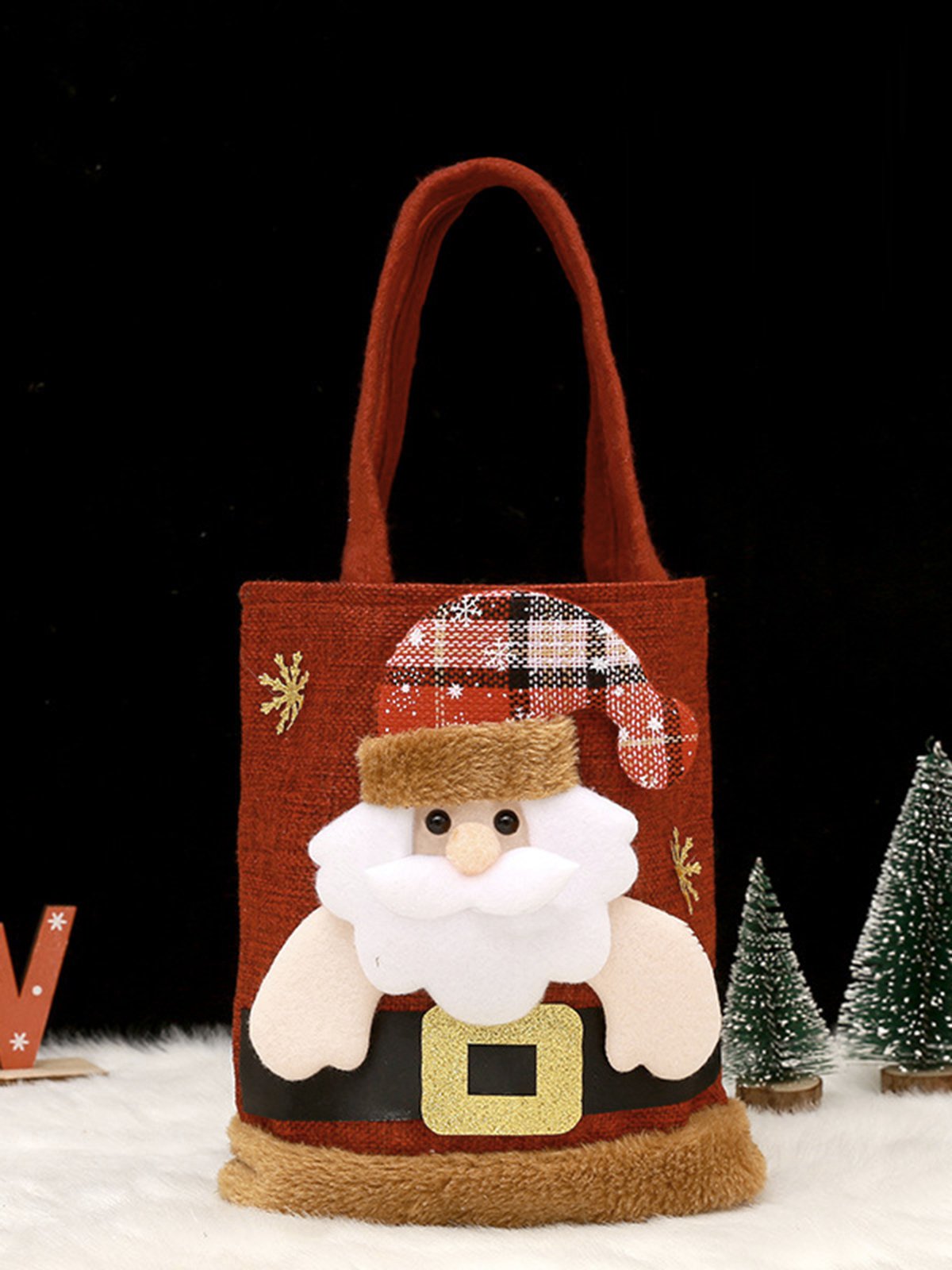 Red Christmas 3D Gift Candy Handbag Santa Claus, 11 of 14