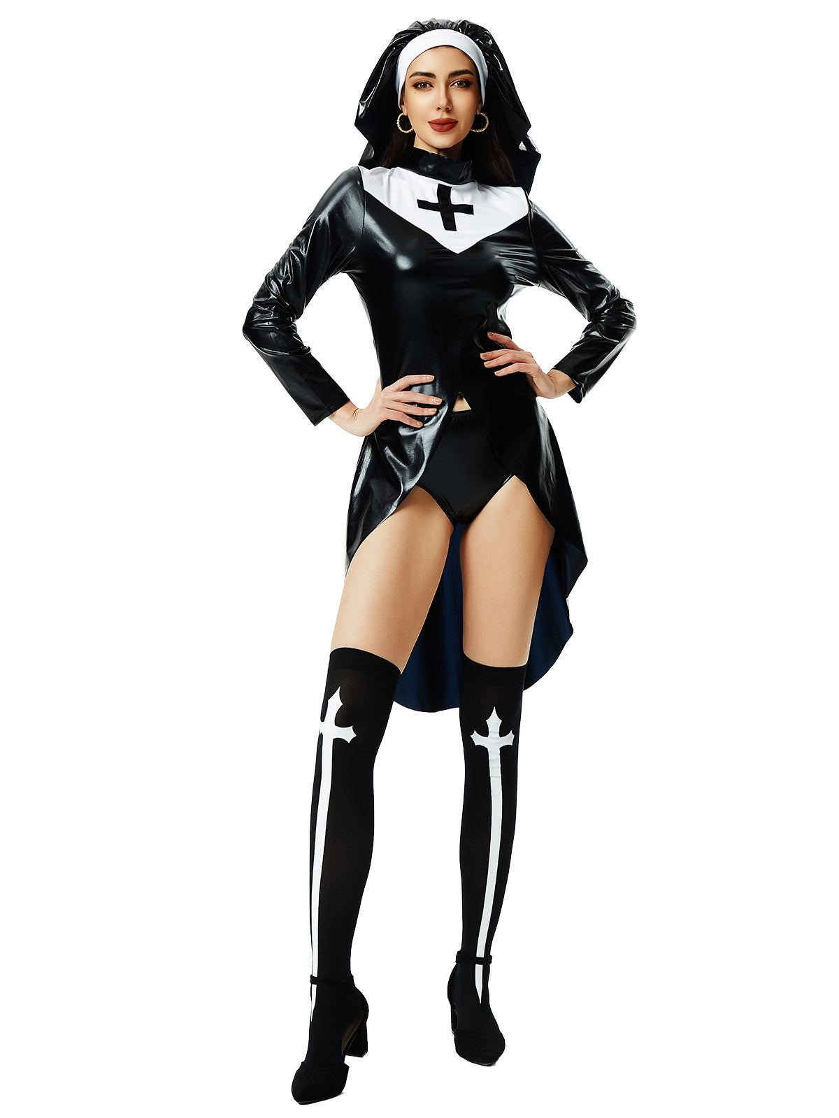 Black&White Halloween Dress & Headband, 1 of 2