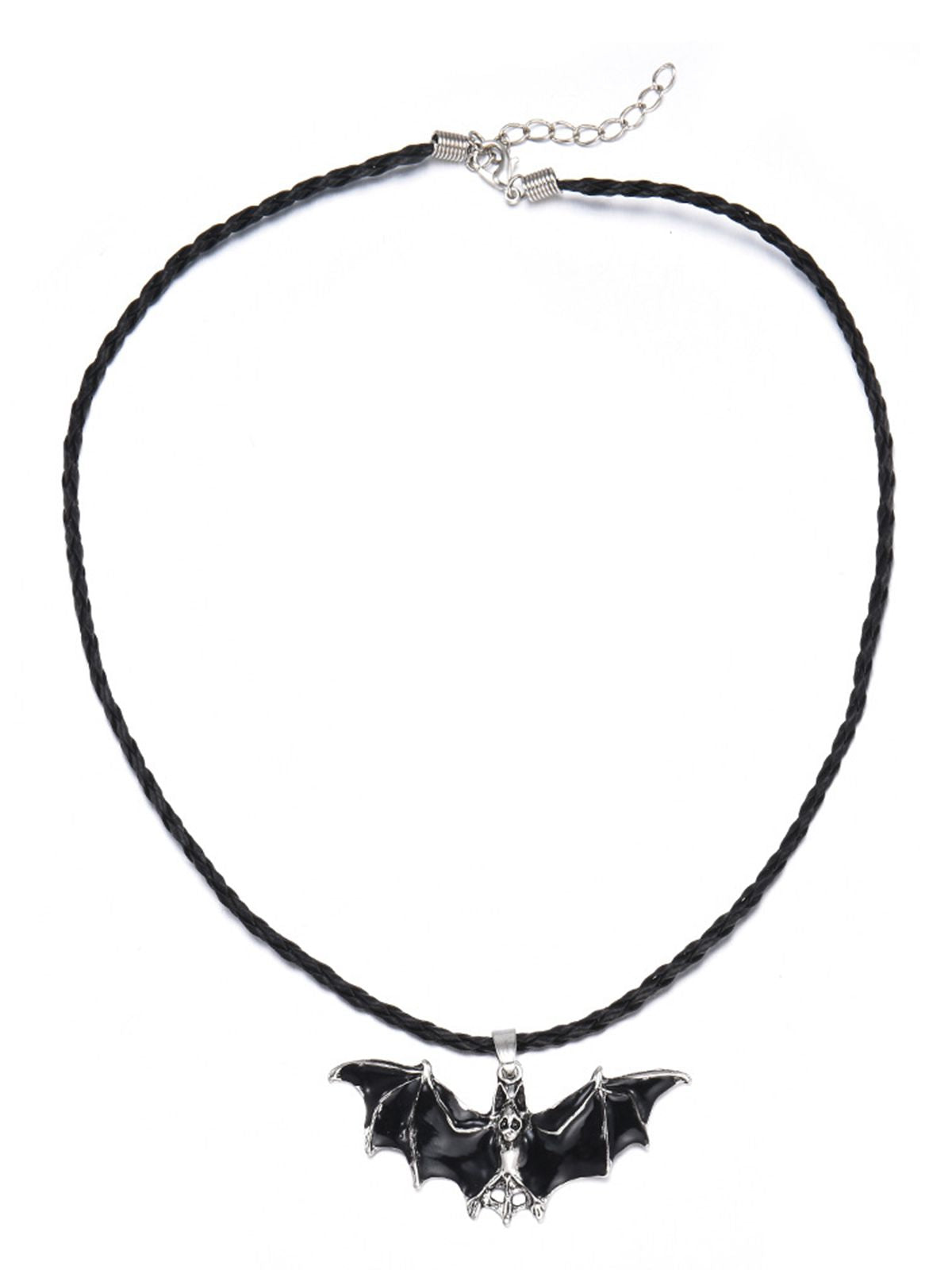 Black 1PC Halloween Bat Necklace , 2 of 4