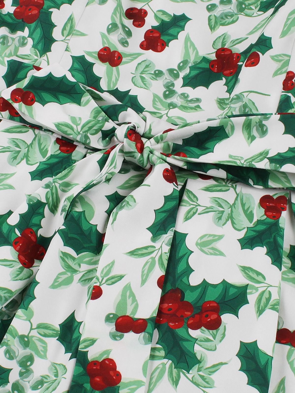 1950s Tie-up Bow Suspender Christmas Dress , 3 of 3